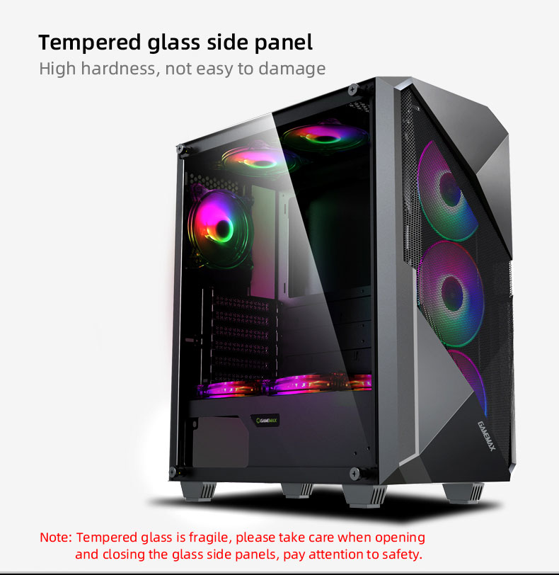 Gamemax Revolt Black Gaming Computer Case